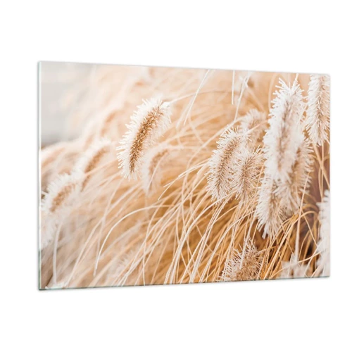 Obraz na szkle - Złoty szelest traw - 120x80 cm