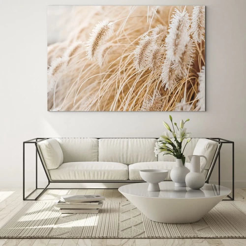 Obraz na szkle - Złoty szelest traw - 70x50 cm