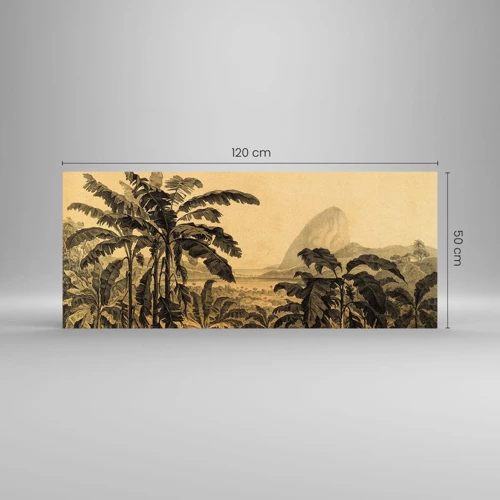 Obraz na szkle - w kolonialnym klimacie - 120x50 cm