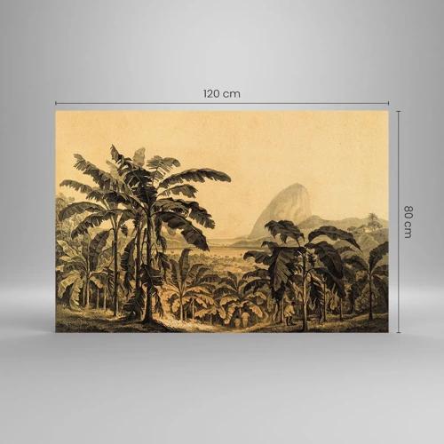 Obraz na szkle - w kolonialnym klimacie - 120x80 cm