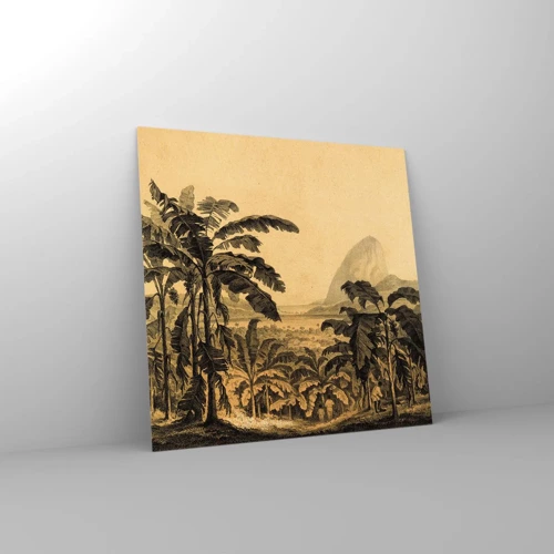 Obraz na szkle - w kolonialnym klimacie - 60x60 cm
