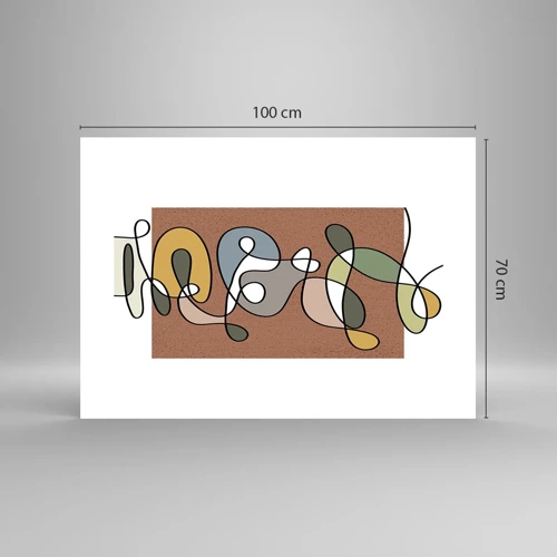 Plakat - Abstrakcja warta uśmiechu - 100x70 cm