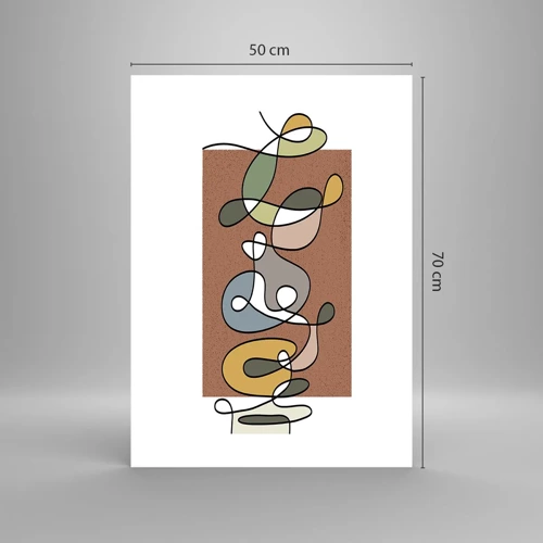 Plakat - Abstrakcja warta uśmiechu - 50x70 cm