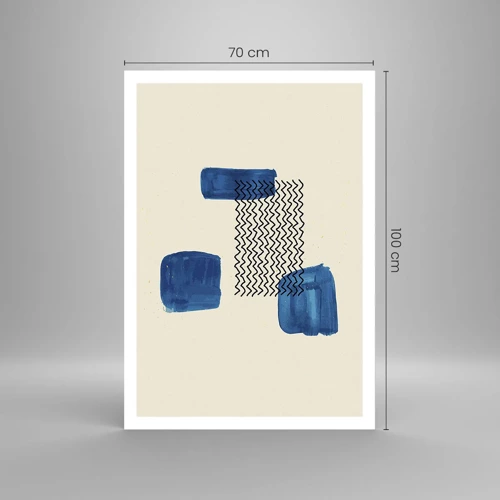 Plakat - Abstrakcyjny kwartet - 70x100 cm