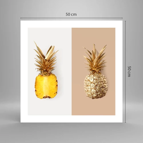 Plakat - Ananas dla nas - 50x50 cm