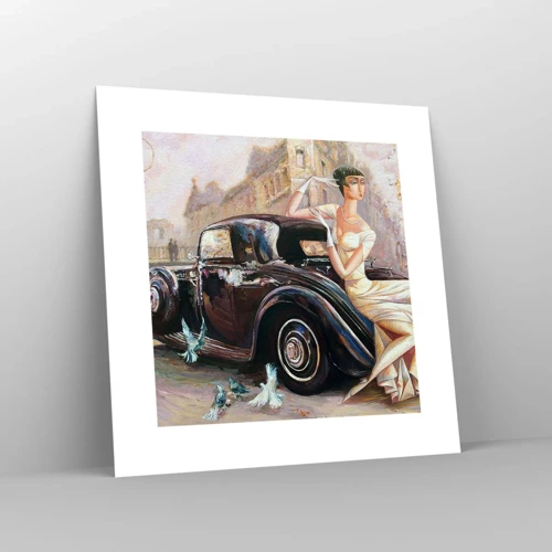 Plakat - Elegancja w stylu retro - 30x30 cm