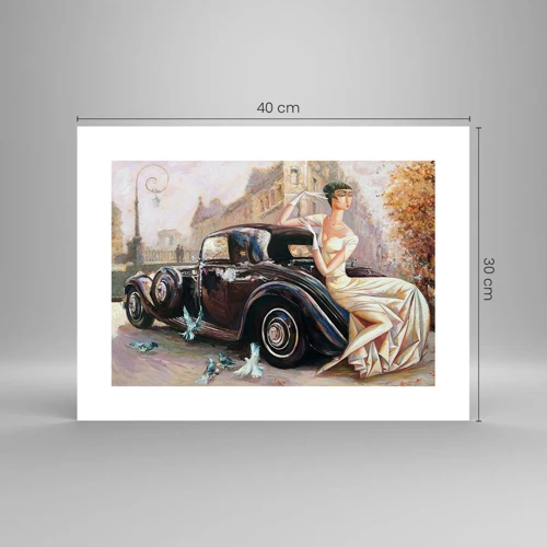 Plakat - Elegancja w stylu retro - 40x30 cm