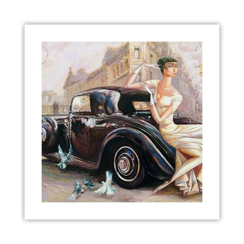 Plakat - Elegancja w stylu retro - 40x40 cm