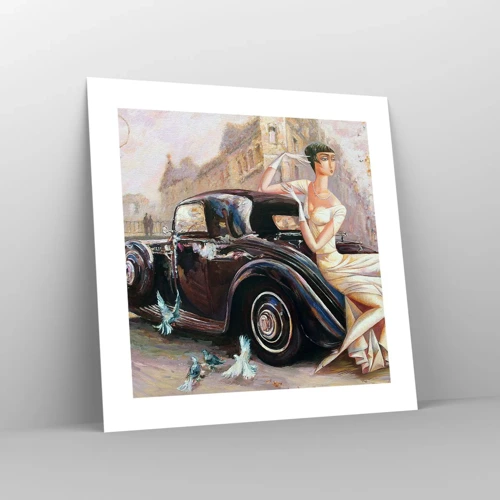 Plakat - Elegancja w stylu retro - 40x40 cm