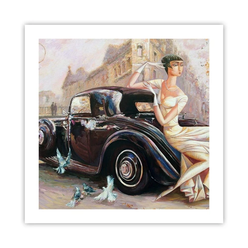 Plakat - Elegancja w stylu retro - 50x50 cm