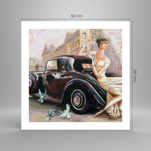 Plakat - Elegancja w stylu retro - 50x50 cm