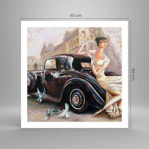 Plakat - Elegancja w stylu retro - 60x60 cm