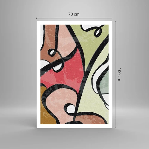 Plakat - Piruety wśród barw - 70x100 cm