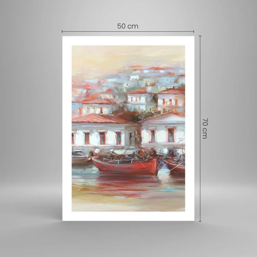 Plakat - Szczęśliwe miasteczko - 50x70 cm