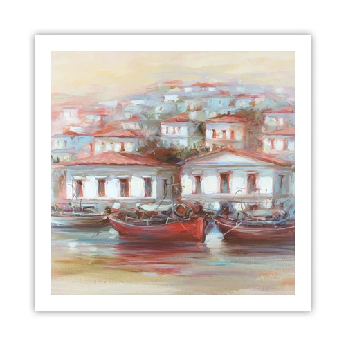 Plakat - Szczęśliwe miasteczko - 60x60 cm