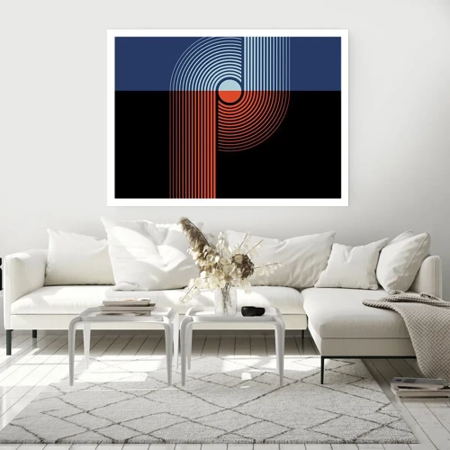 Plakat - W geometrycznym uścisku - 100x70 cm