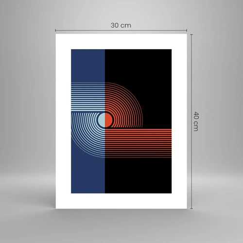 Plakat - W geometrycznym uścisku - 30x40 cm