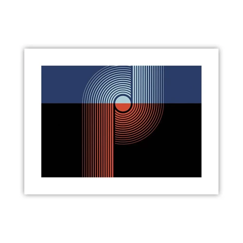 Plakat - W geometrycznym uścisku - 40x30 cm