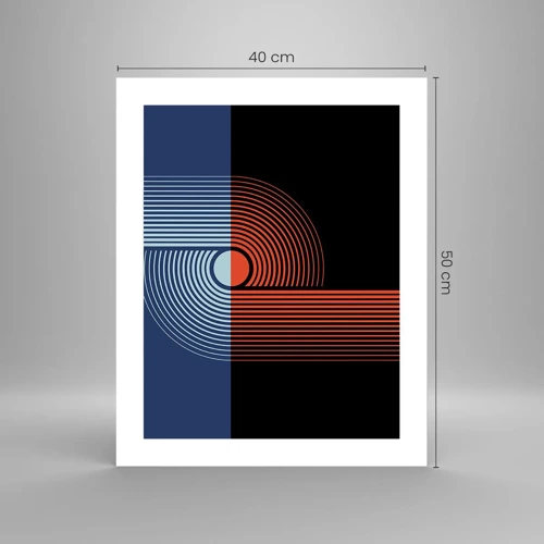 Plakat - W geometrycznym uścisku - 40x50 cm