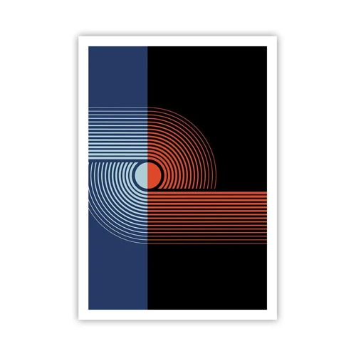 Plakat - W geometrycznym uścisku - 70x100 cm