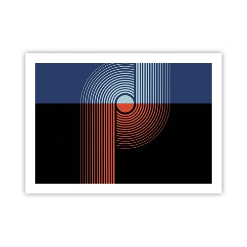 Plakat - W geometrycznym uścisku - 70x50 cm