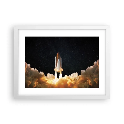 Plakat w białej ramie - Ad astra! - 40x30 cm