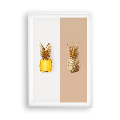 Plakat w białej ramie - Ananas dla nas - 61x91 cm