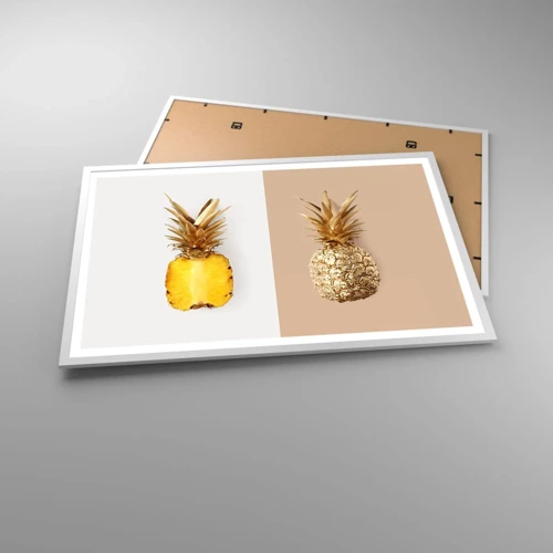 Plakat w białej ramie - Ananas dla nas - 91x61 cm