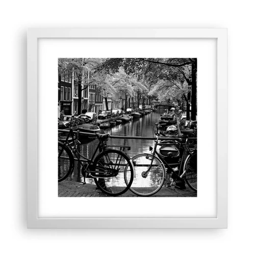 Plakat w białej ramie - Bardzo holenderski widok - 30x30 cm