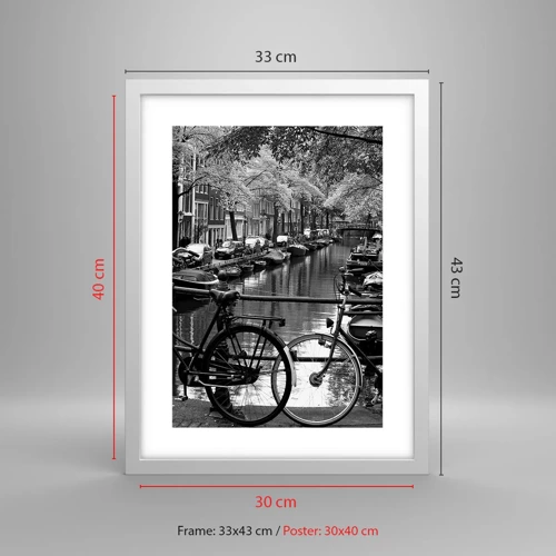 Plakat w białej ramie - Bardzo holenderski widok - 30x40 cm