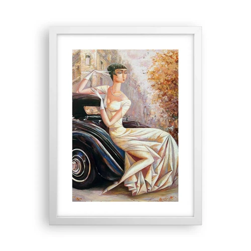 Plakat w białej ramie - Elegancja w stylu retro - 30x40 cm