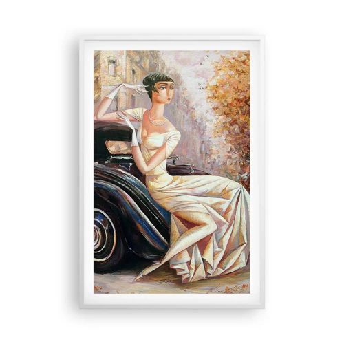 Plakat w białej ramie - Elegancja w stylu retro - 61x91 cm