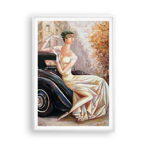 Plakat w białej ramie - Elegancja w stylu retro - 70x100 cm