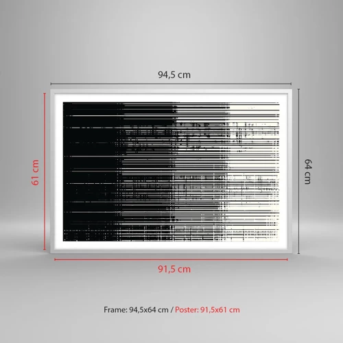 Plakat w białej ramie - Fale i drgania - 91x61 cm