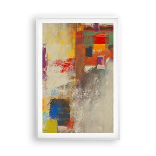 Plakat w białej ramie - Geometria barw - 61x91 cm