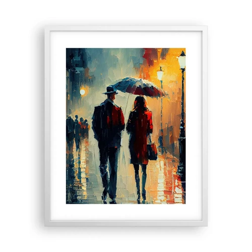 Plakat w białej ramie - Miejska love story - 40x50 cm