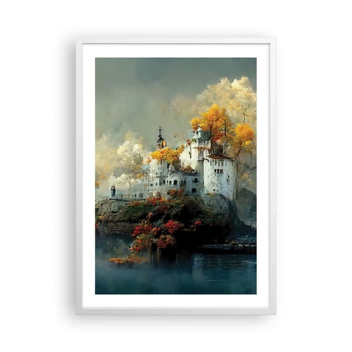 Plakat w białej ramie - Początek romantycznej opowieści - 50x70 cm