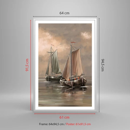 Plakat w białej ramie - Powrót żeglarzy - 61x91 cm