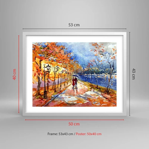 Plakat w białej ramie - Razem do granicy czasu - 50x40 cm