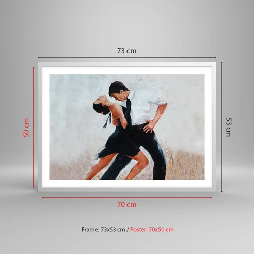 Plakat w białej ramie - Tango mych marzeń i snów - 70x50 cm