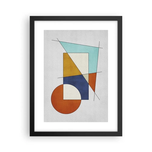 Plakat w czarnej ramie - Abstrakcja: modernistyczna zabawa - 30x40 cm