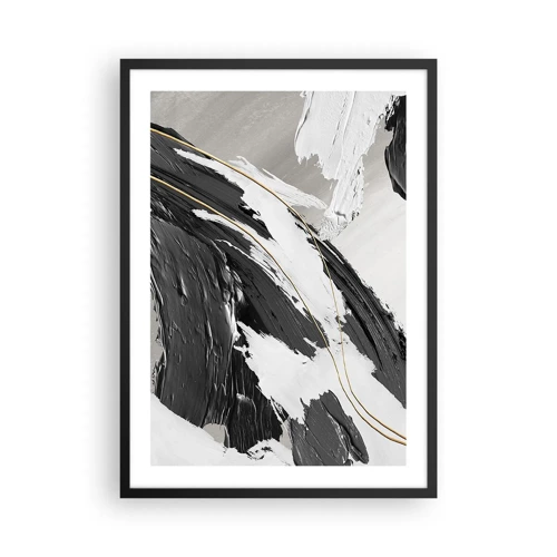 Plakat w czarnej ramie - Abstrakcja z rozmachem - 50x70 cm
