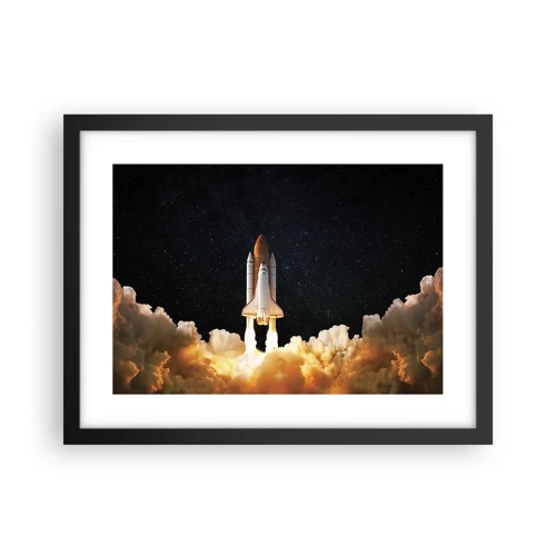 Plakat w czarnej ramie - Ad astra! - 40x30 cm