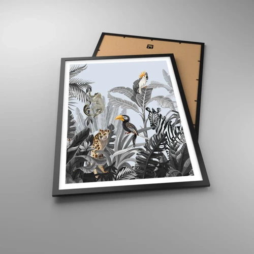 Plakat w czarnej ramie - Afrykańska bajka - 50x70 cm