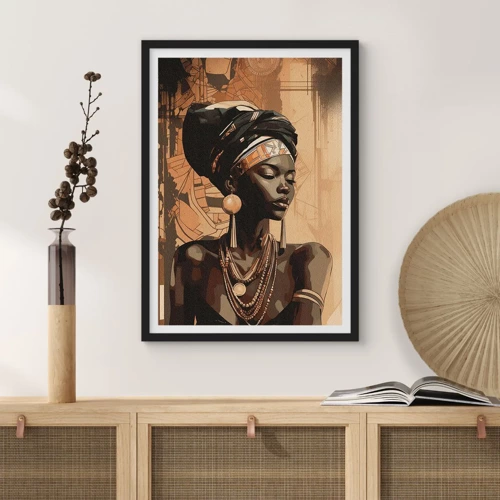 Plakat w czarnej ramie - Afrykański majestat - 50x70 cm