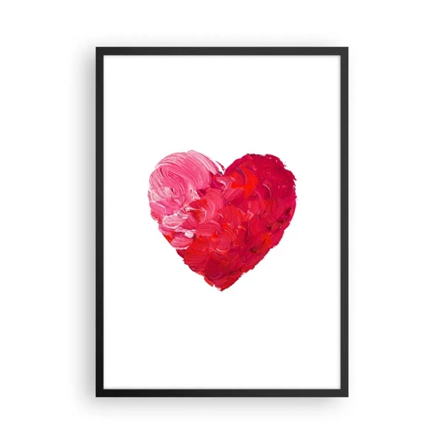 Plakat w czarnej ramie - All you need is love - 50x70 cm