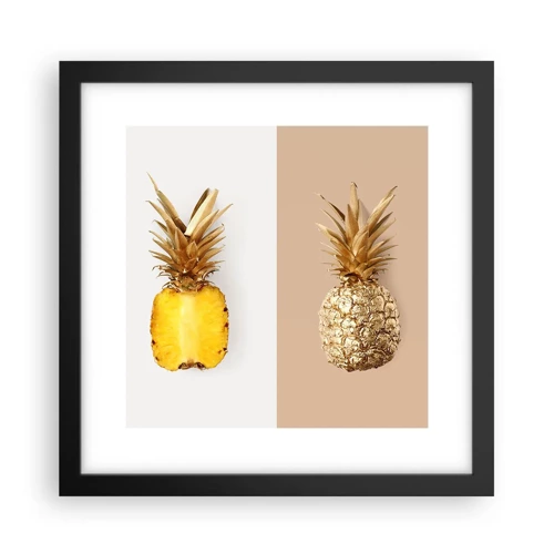 Plakat w czarnej ramie - Ananas dla nas - 30x30 cm