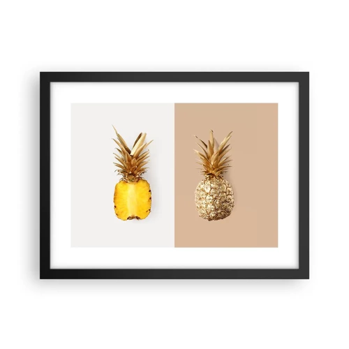 Plakat w czarnej ramie - Ananas dla nas - 40x30 cm