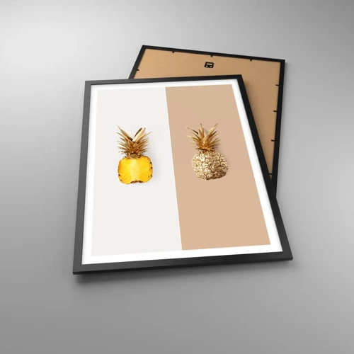 Plakat w czarnej ramie - Ananas dla nas - 50x70 cm