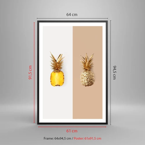 Plakat w czarnej ramie - Ananas dla nas - 61x91 cm